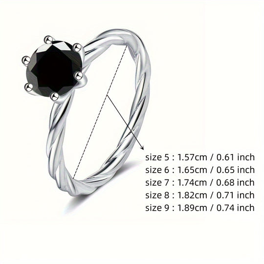 Moissanite Twisted Band Ring