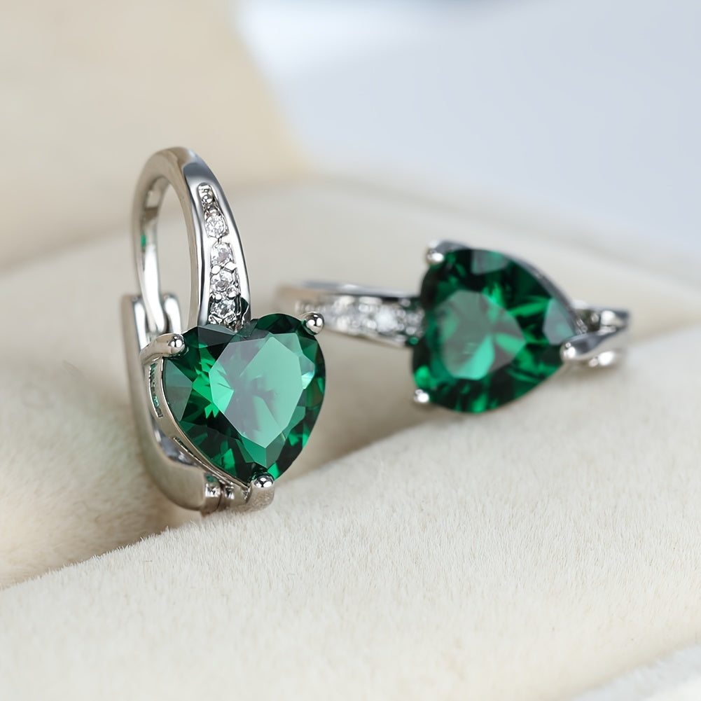 Boho Style Heart-Shaped Hoop Earrings