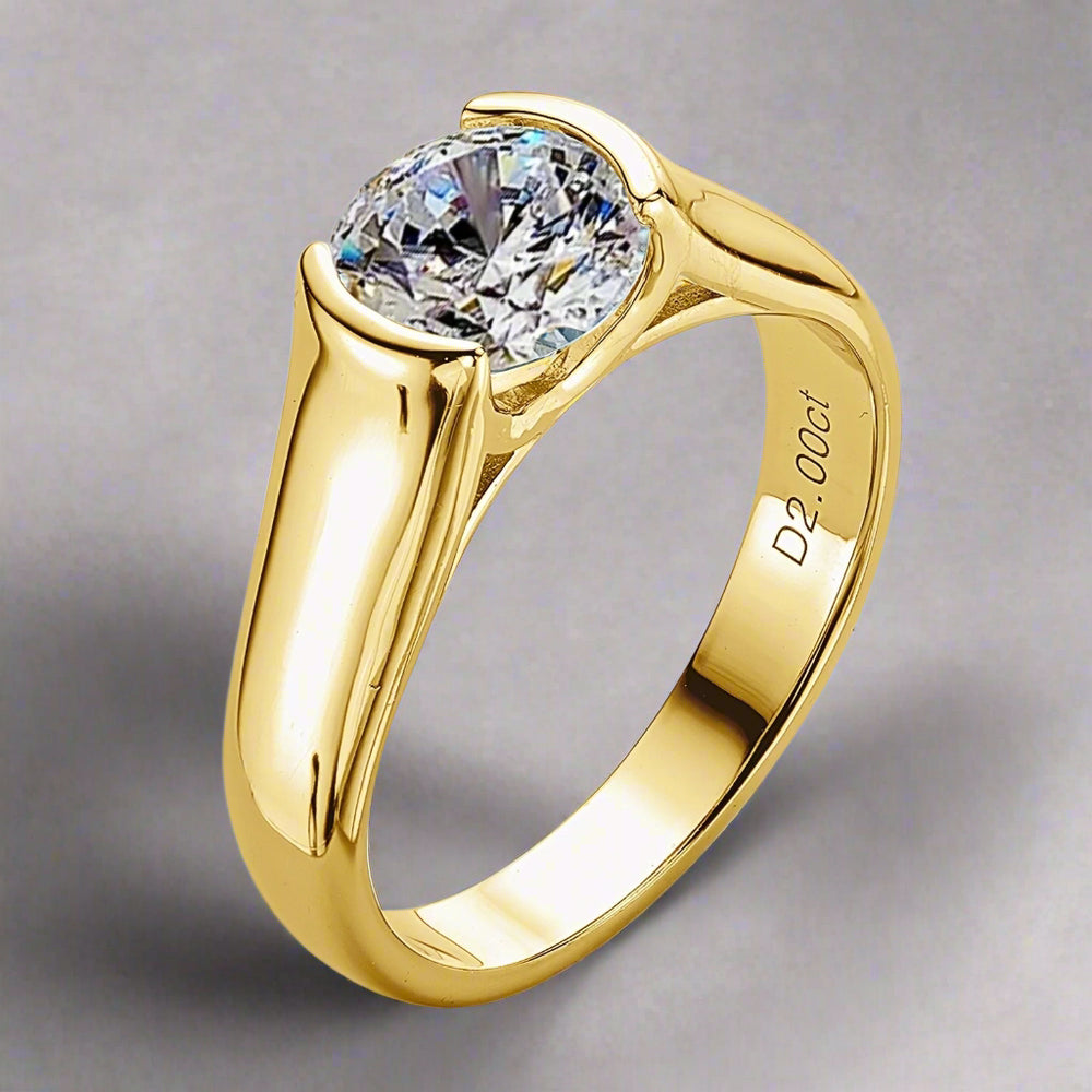 Classic Elegant Moissanite Engagement Ring