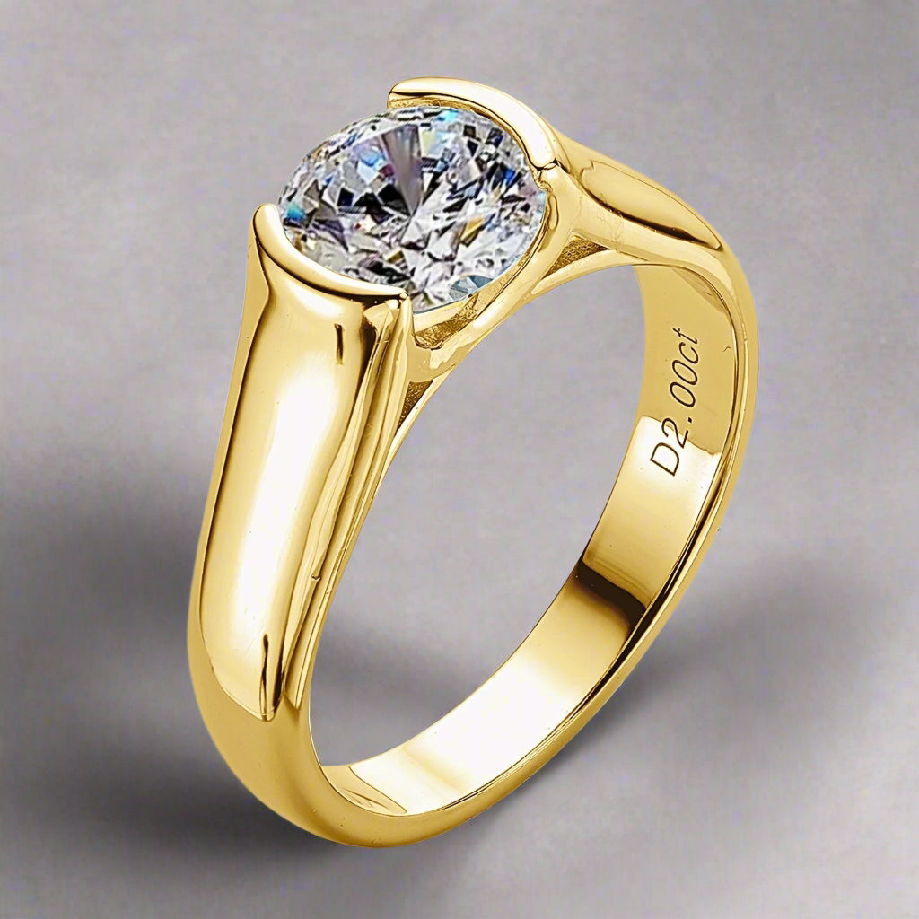 Classic Elegant Moissanite Engagement Ring