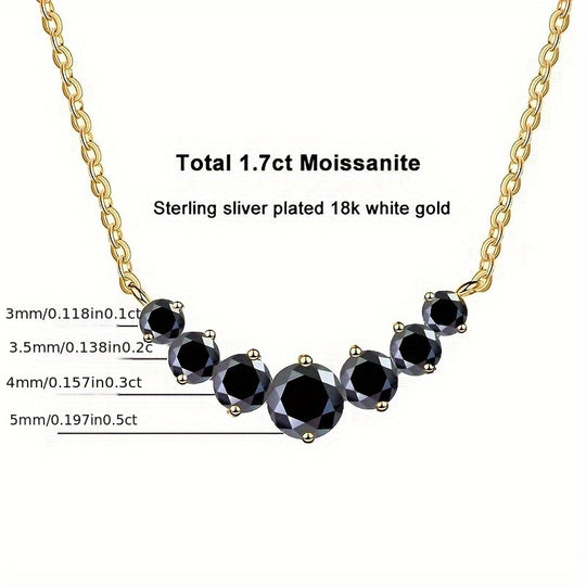 Gold-Plated Moissanite Pendant Necklace