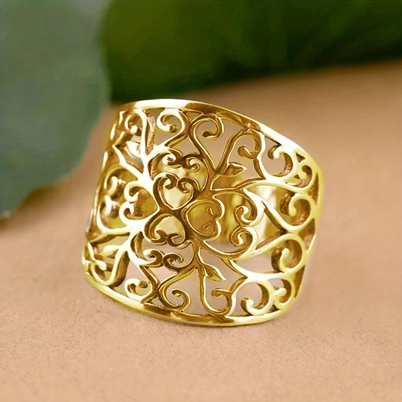 Boho Style Copper Filigree Ring