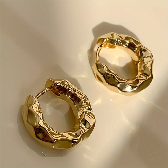 Trendy Wavy Hoop Earrings