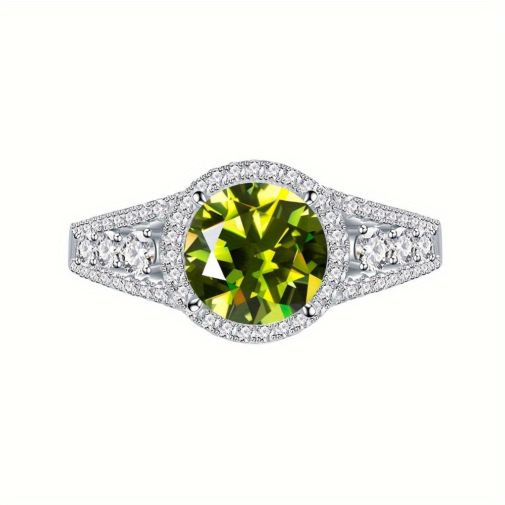 Luxury Blue Moissanite Ring