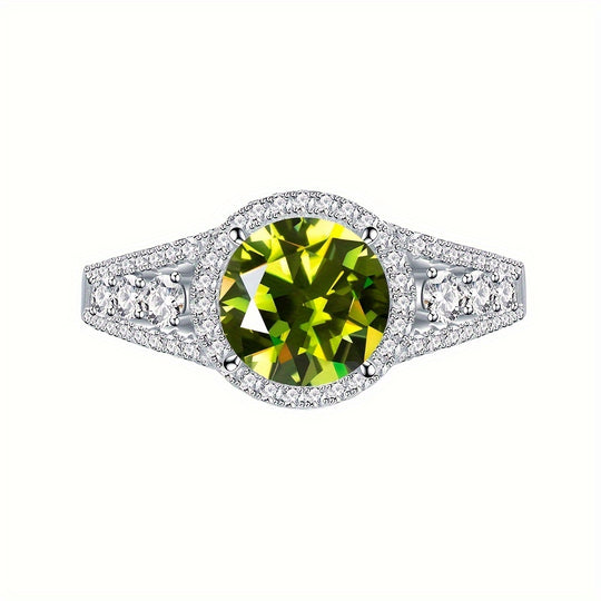 Luxury Blue Moissanite Ring