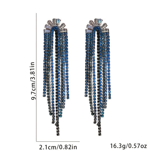 Luxurious and Elegant U-shaped Tassel Earrings