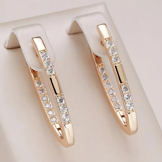 Fashionable & Luxurious V-shape Dangle Earrings