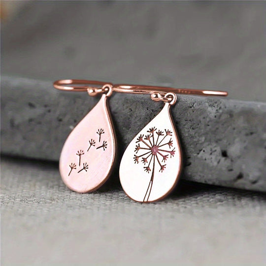 Simple Retro Dandelion Drop Earrings