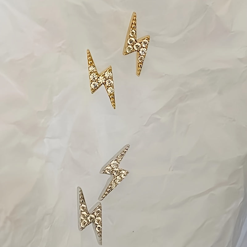 Punk Lightning Holiday Party Earrings