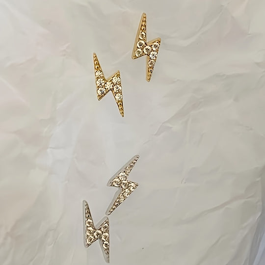 Punk Lightning Holiday Party Earrings