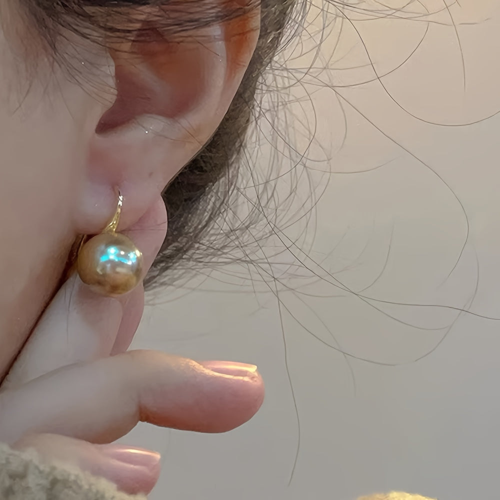 Exquisite Faux Pearl Copper Earrings