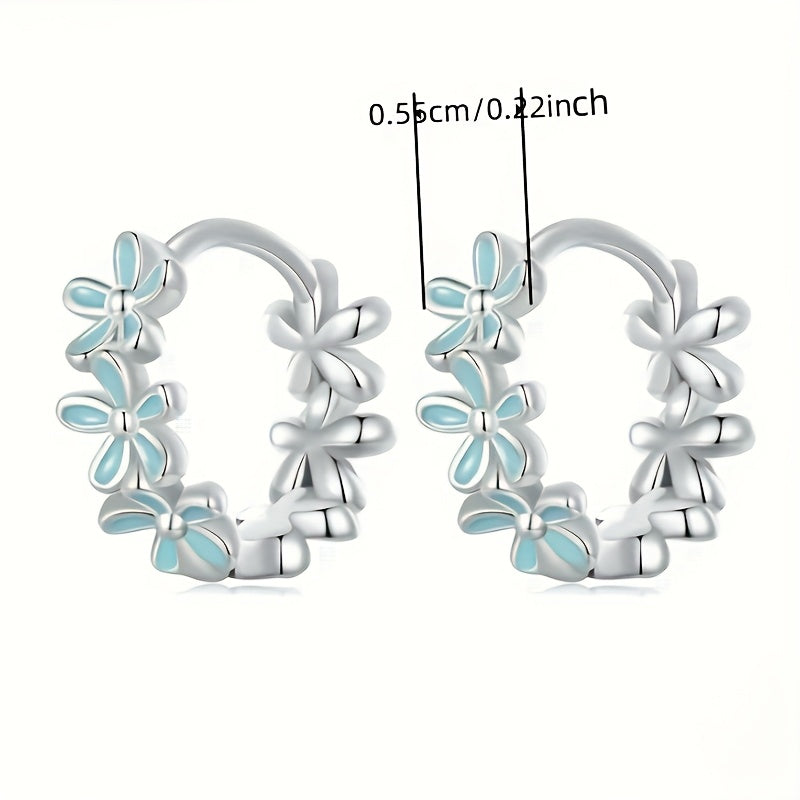 Stylish Women’s Floral Hoop Earrings