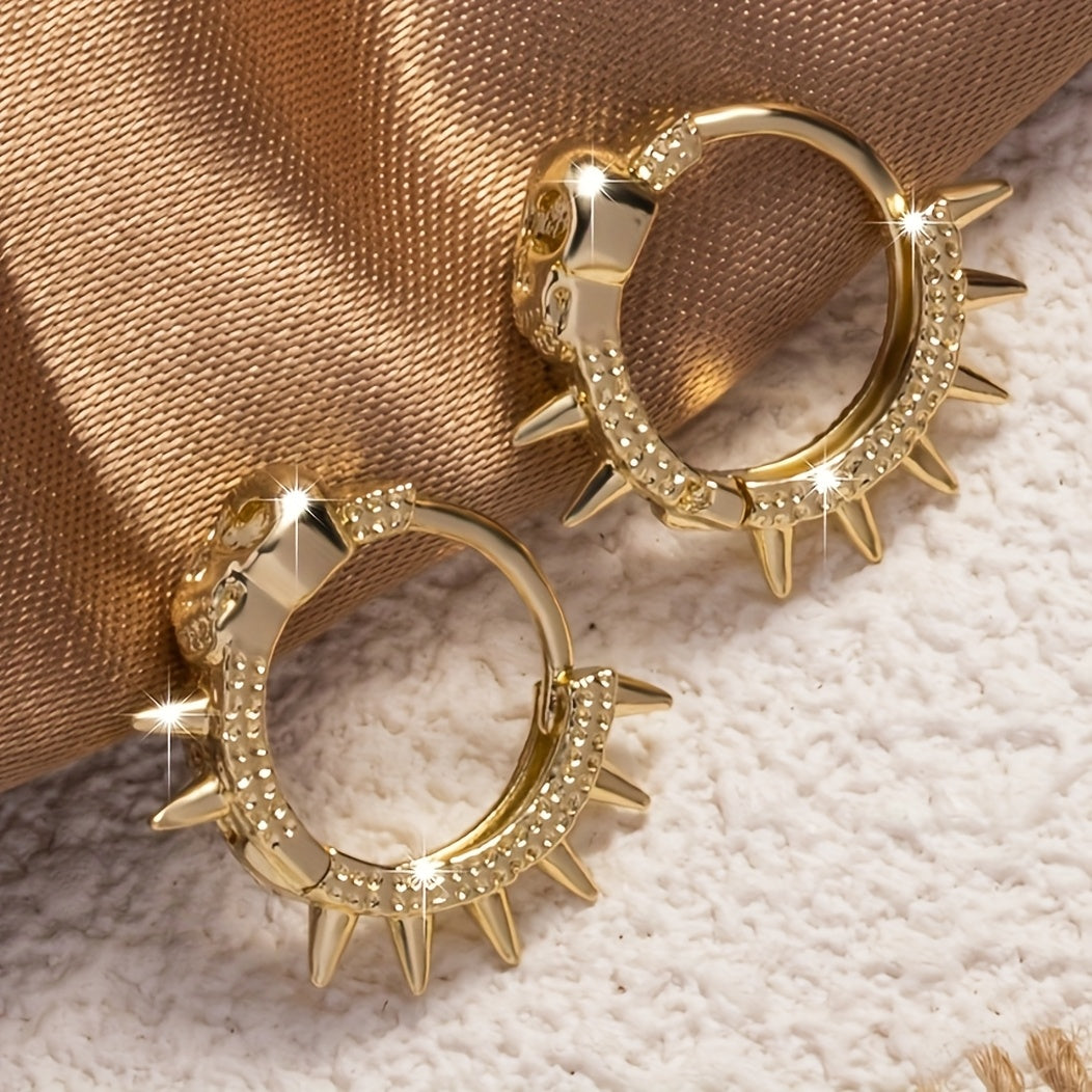 Vintage Elegant Skull Hoop Earrings