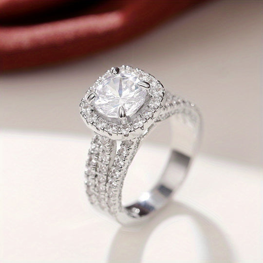 3 Row Zirconia Ring