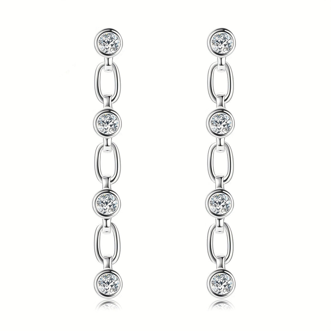 Elegant Moissanite Dangle Earrings