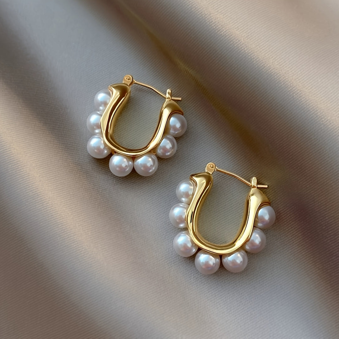 Fashionable Imitation Pearl Earrings