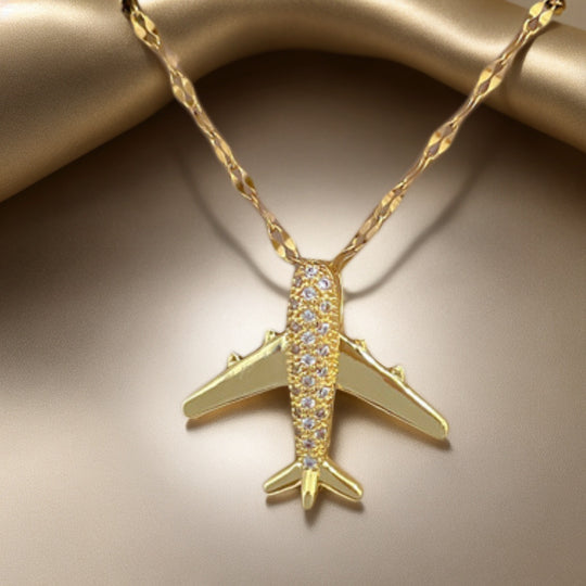 Airplane Pendant Necklace