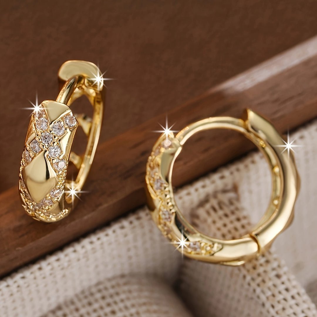 Elegant Bohemian Cross Hoop Earrings