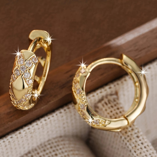 Elegant Bohemian Cross Hoop Earrings