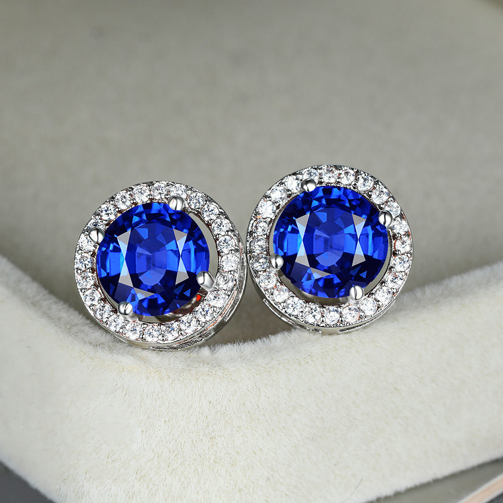 Elegant Round Cubic Zirconia Earrings