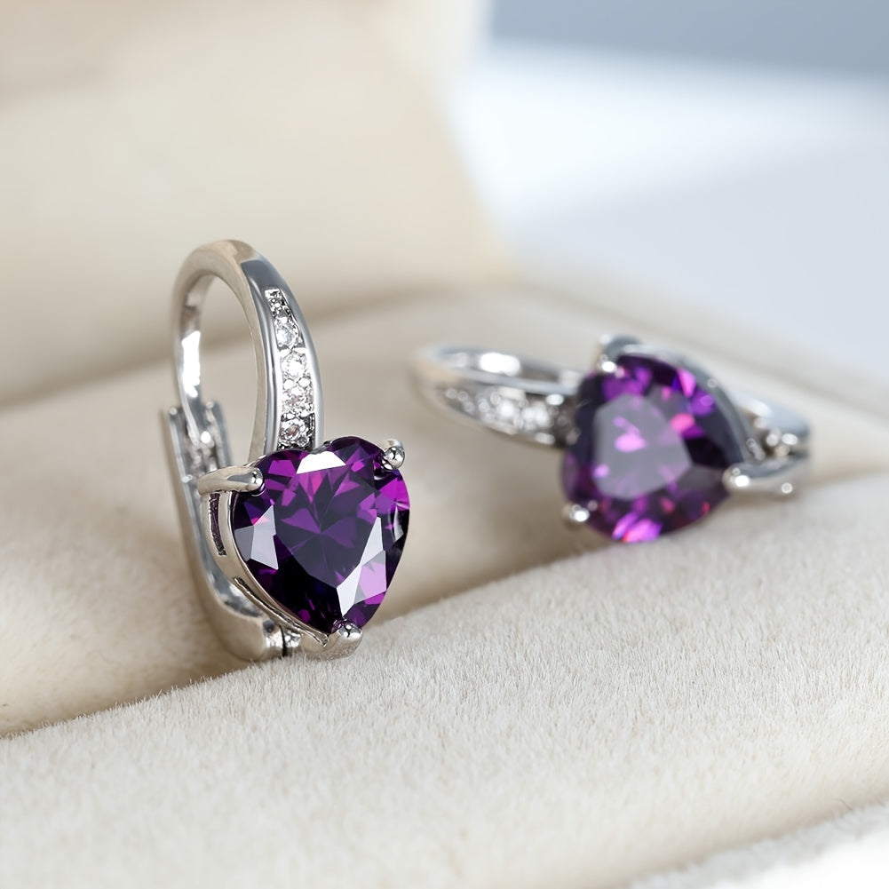 Boho Style Heart-Shaped Hoop Earrings