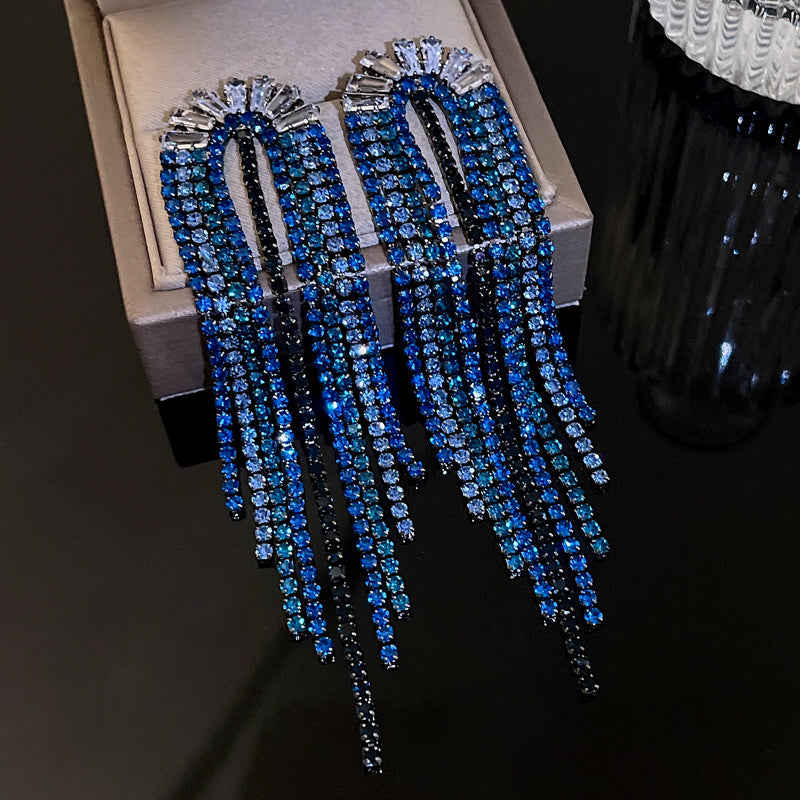 Luxurious & Elegant U-shaped Tassel Earrings