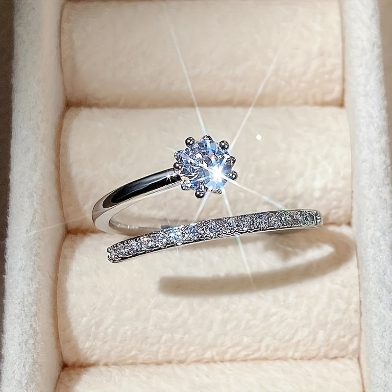 Timeless Five-Claw Zirconia Fashion Ring