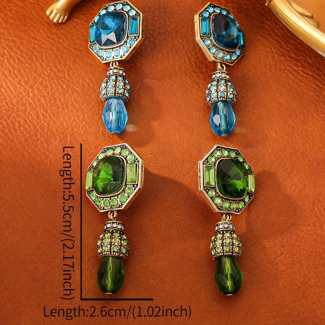 Vintage Rhinestone Drop Earrings