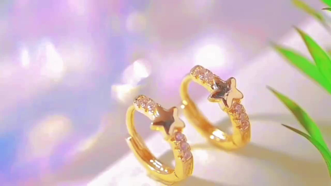 Elegant Simple Star Hoop Earrings