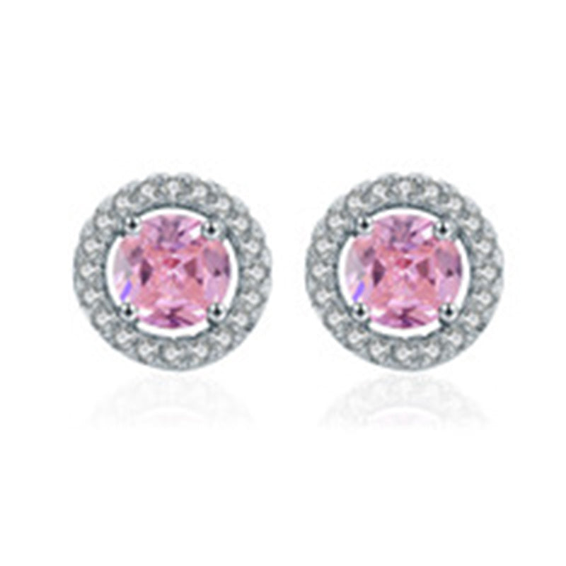 Elegant Round Cubic Zirconia Earrings