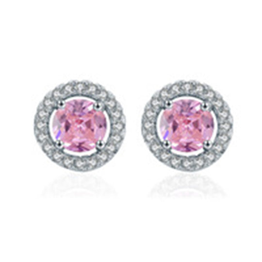 Elegant Round Cubic Zirconia Earrings