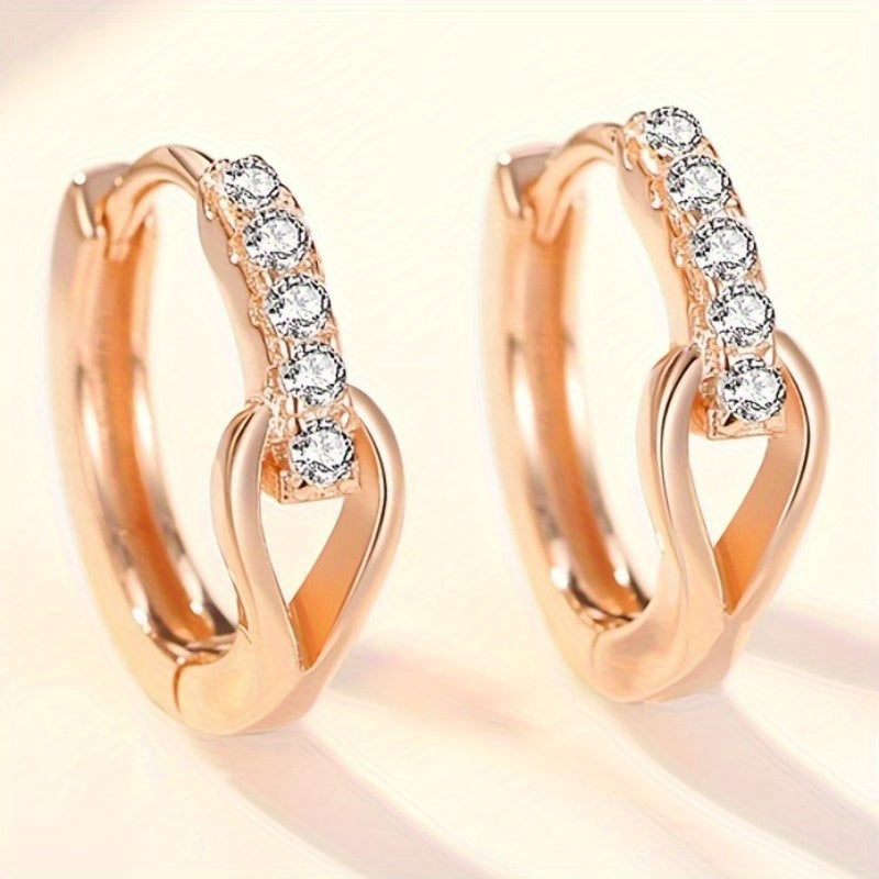 Timeless Rose Golden Hoop Earrings