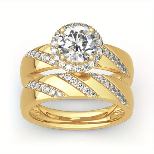 Elegant Engagement Ring Set