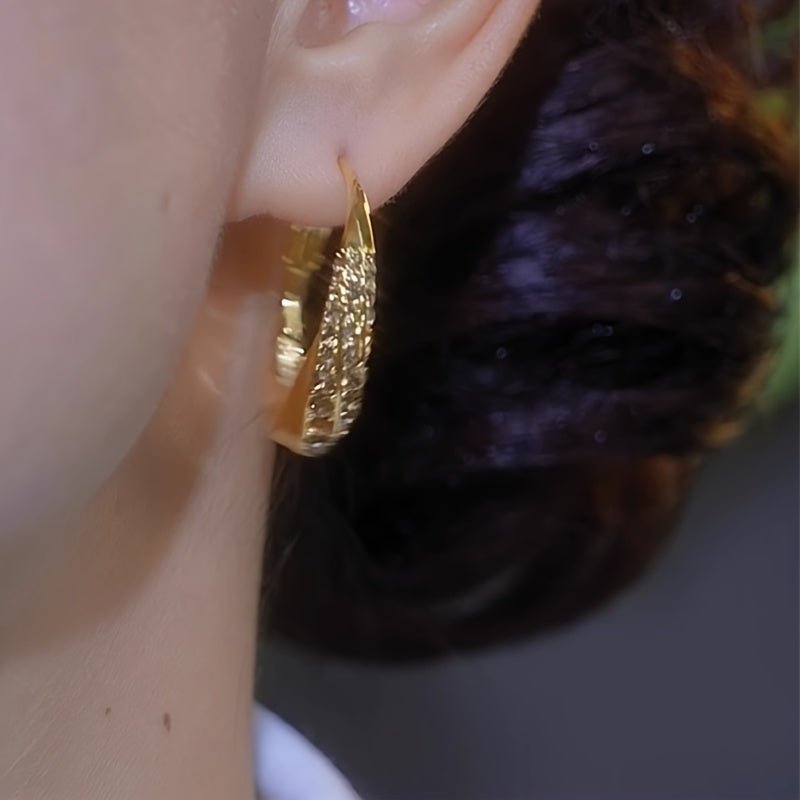 Elegant Twisted Hoop Earrings