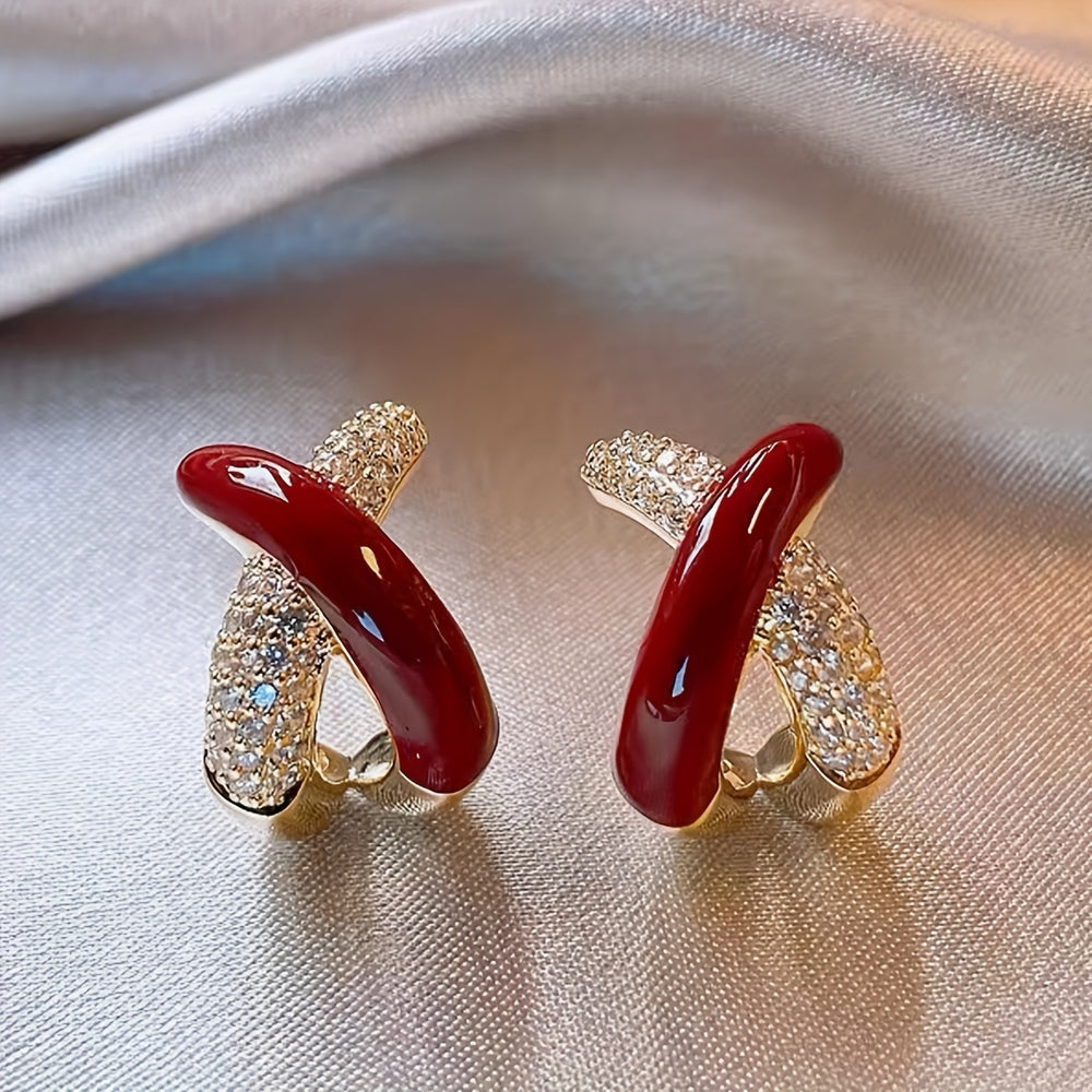 Pair Elegant Hoop Earrings