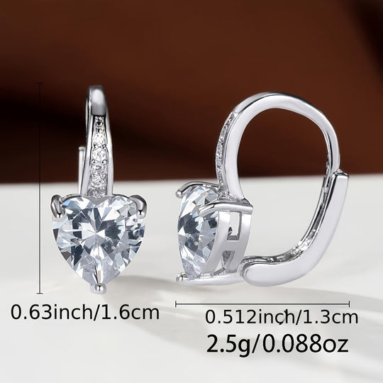 Boho Style Heart-Shaped Hoop Earrings