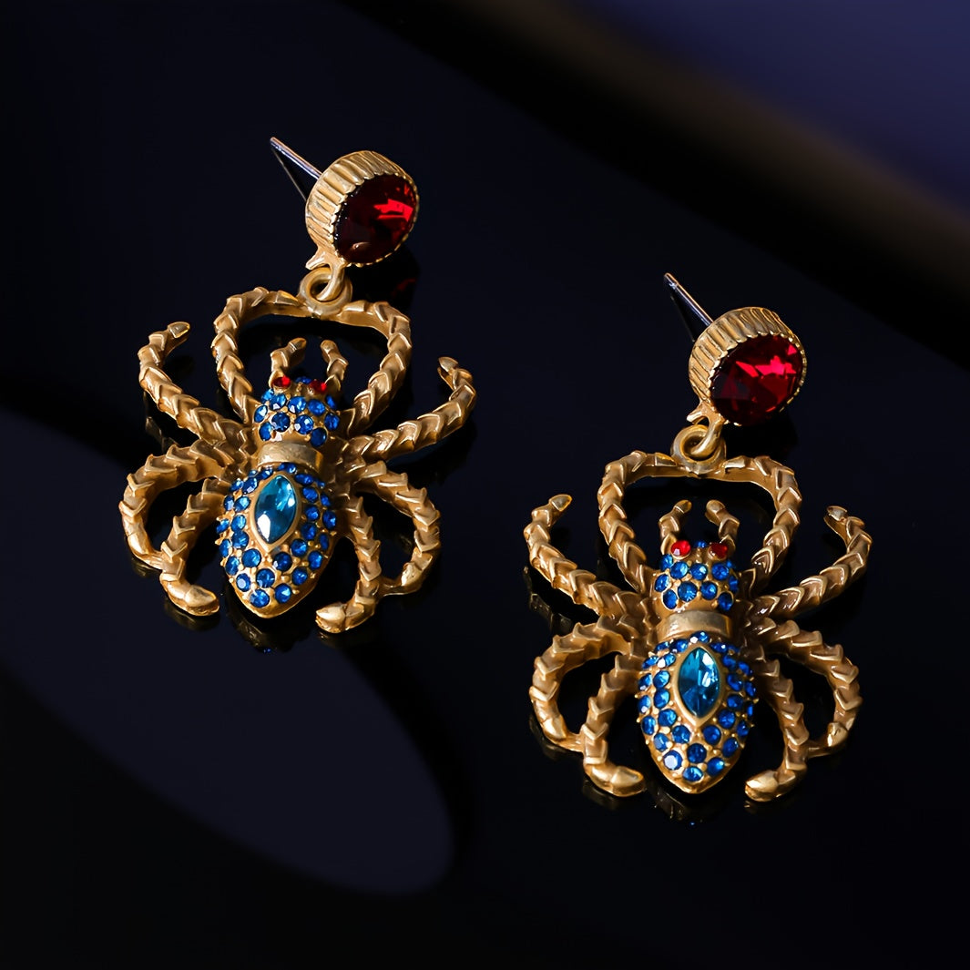 Vintage Elegant Spider Drop Earrings