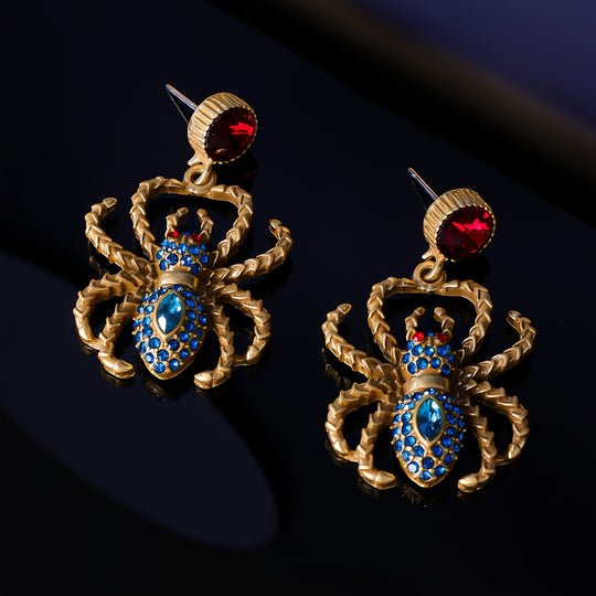 Vintage Elegant Spider Drop Earrings