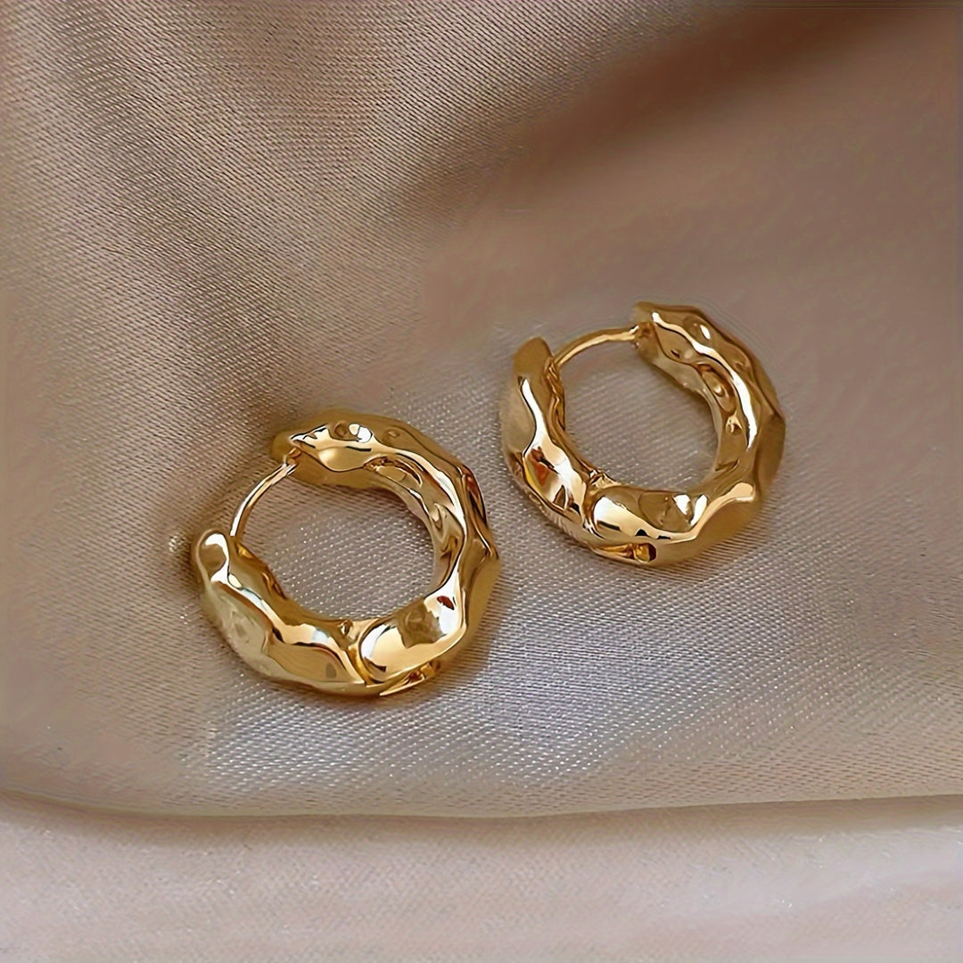 Trendy Wavy Hoop Earrings