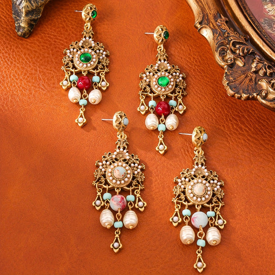 Baroque Style 18K Gold Plated Earrings