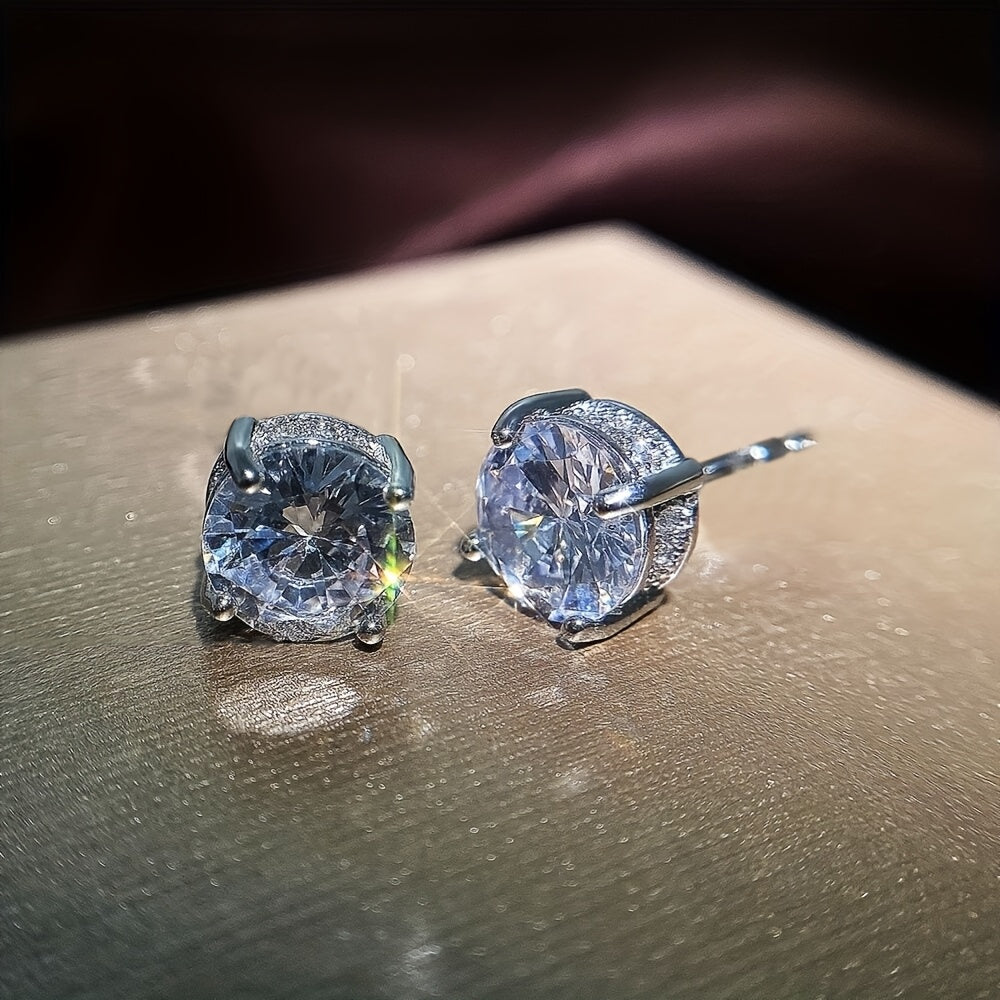 Elegant Silver Stud Earrings