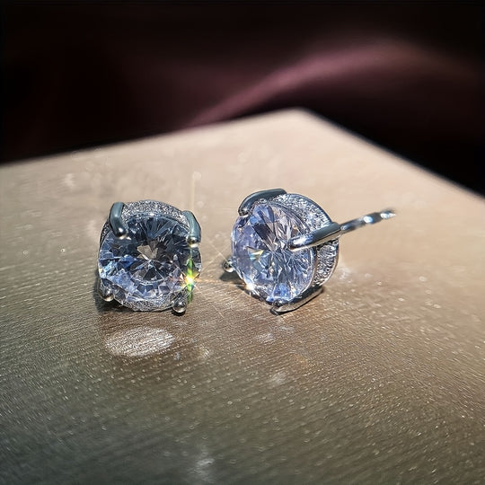 Elegant Silver Stud Earrings