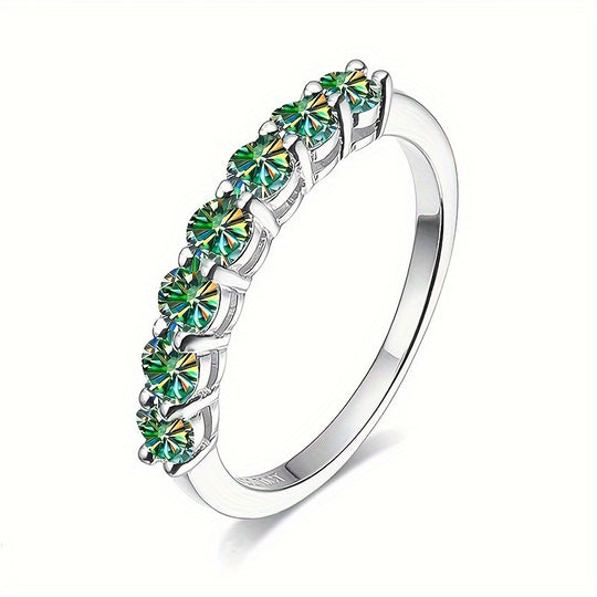 Inlaid Moissanite Promise Ring