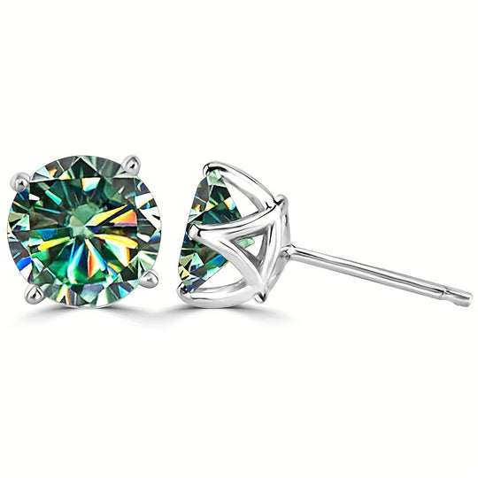 Genuine Moissanite Stud Earrings