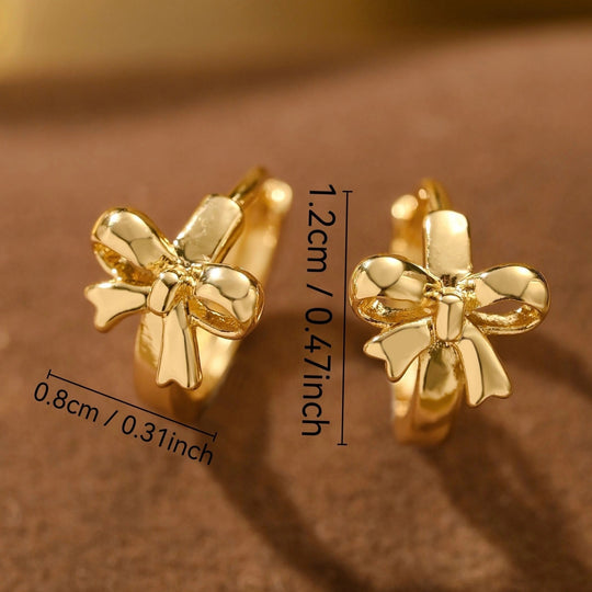 Vintage Bow Hoop Earrings