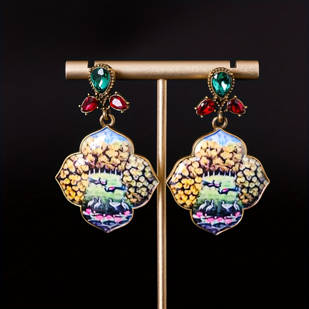 Vintage Enamel Earrings
