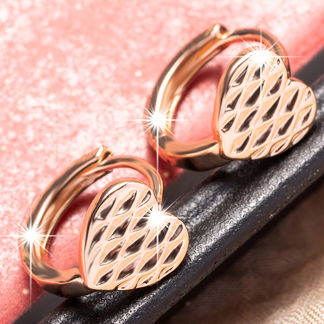 Elegant Heart Hoop Earrings