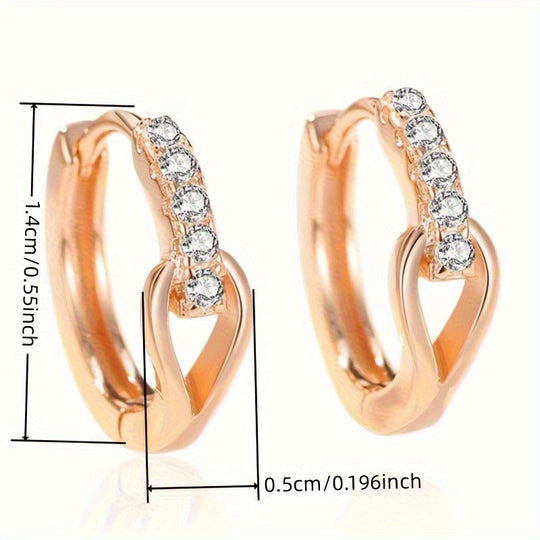 Timeless Rose Golden Hoop Earrings
