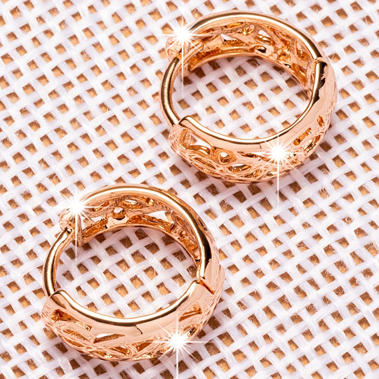 Elegant Cut-Out Hoop Earrings
