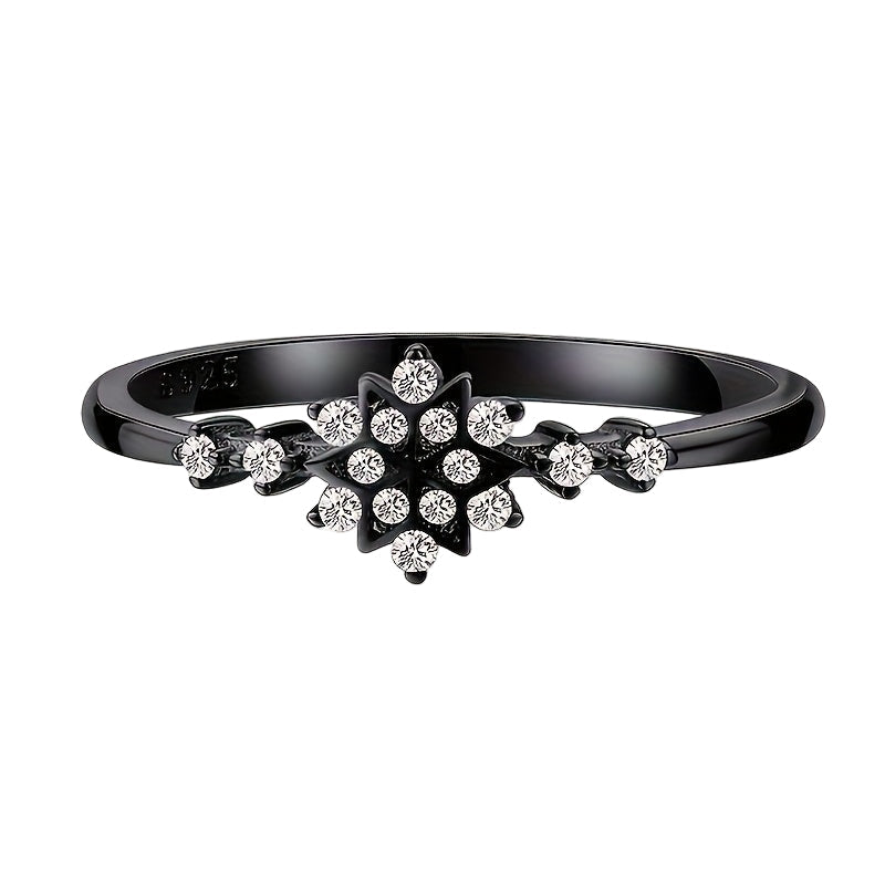 Luxury Zirconia Snowflake Ring